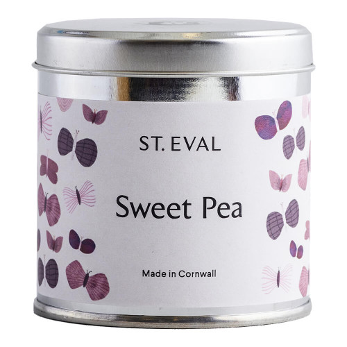 St Eval Nature's Garden Scented Tin Candle Sweet Pea
