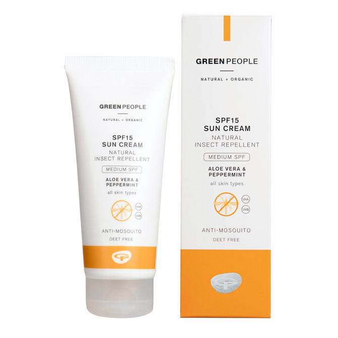 Green People SPF15 Sun Cream with Natural Insect Repellent