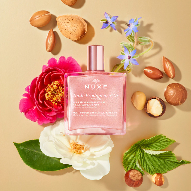 NUXE Huile Prodigieuse Florale Shimmering Multi-Purpose Dry Oil for Face, Body and Hair