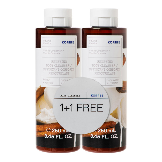 Korres Vanilla Cinnamon Shower Gel 1+1 Duo