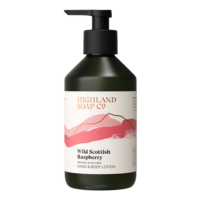 Highland Soap Company Wild Scottish Raspberry Hand & Body Lotion 300ml