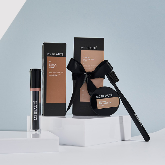 Free M2 BEAUTÉ Eyebrow Silk Perfection Balm with purchase of Eyebrow Renewing Serum