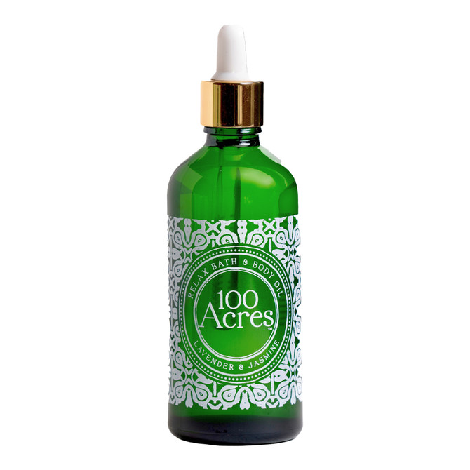 100 Acres Lavender & Jasmine Relaxing Bath & Body Oil - 100ml