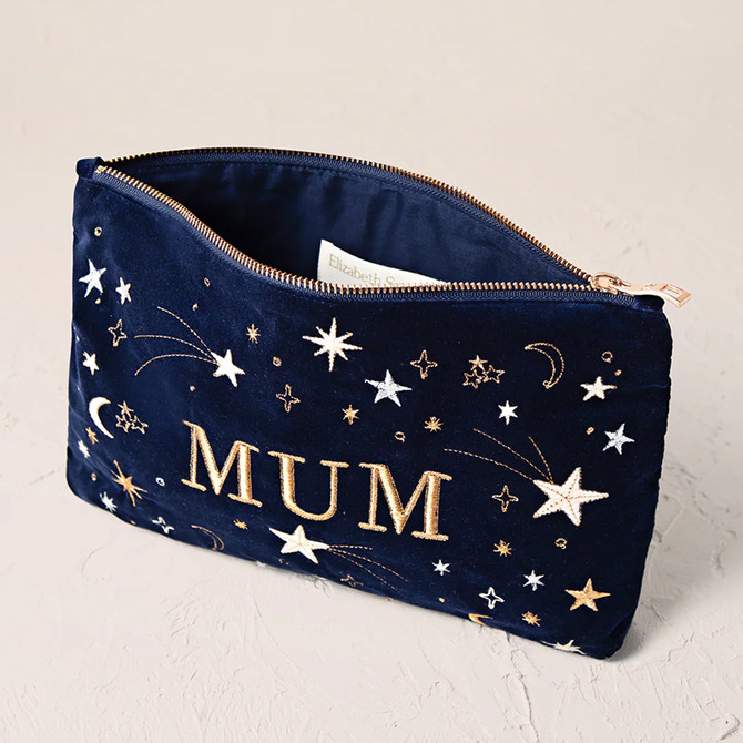 Elizabeth Scarlett Starry Sky Mum Navy Velvet Everyday Pouch