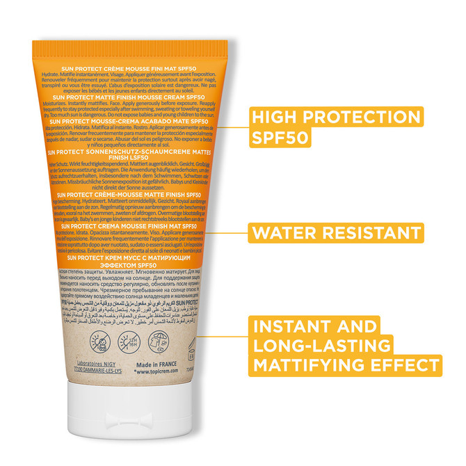 Topicrem Matte Finish Mousse Cream SPF50 50ml