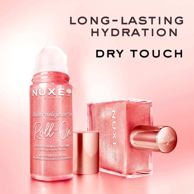 NUXE Huile Prodigieuse Floral Gold Shimmer Multi-Purpose Dry Oil Roll On 60ml