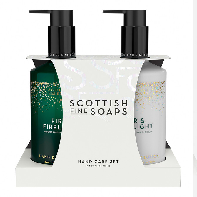 Scottish Fine Soaps Fir & Firelight Hand & Body Care Set