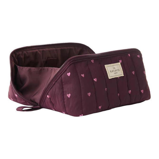 FLAT LAY LONDON Marshmallow Box Bag - Chocolate Plum Hearts