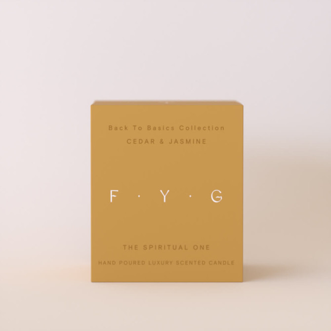 F.Y.G Find Your Glow Cedar & Jasmine Candle 250g