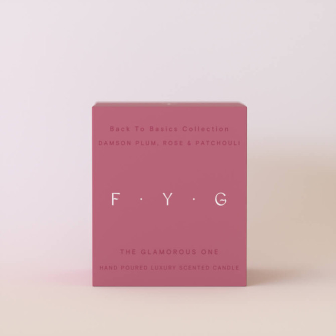 F.Y.G Find Your Glow Damson Plum Rose & Patchouli Candle 250g