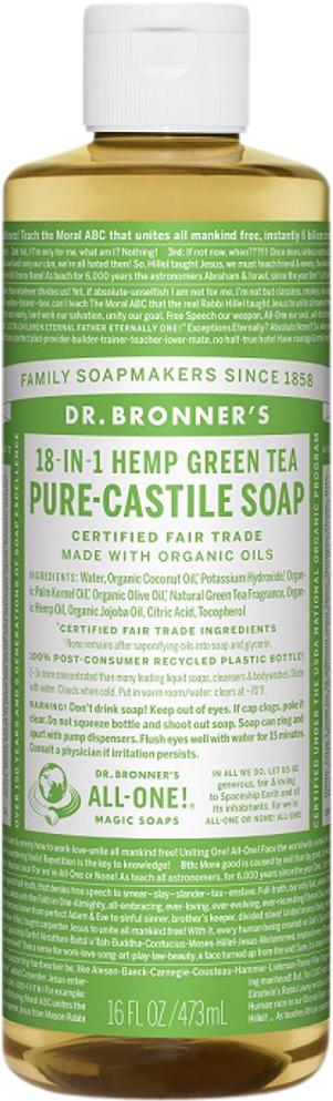 Dr Bronner's 18-in-1 Hemp Green Tea Pure-Castile Soap - 946ml