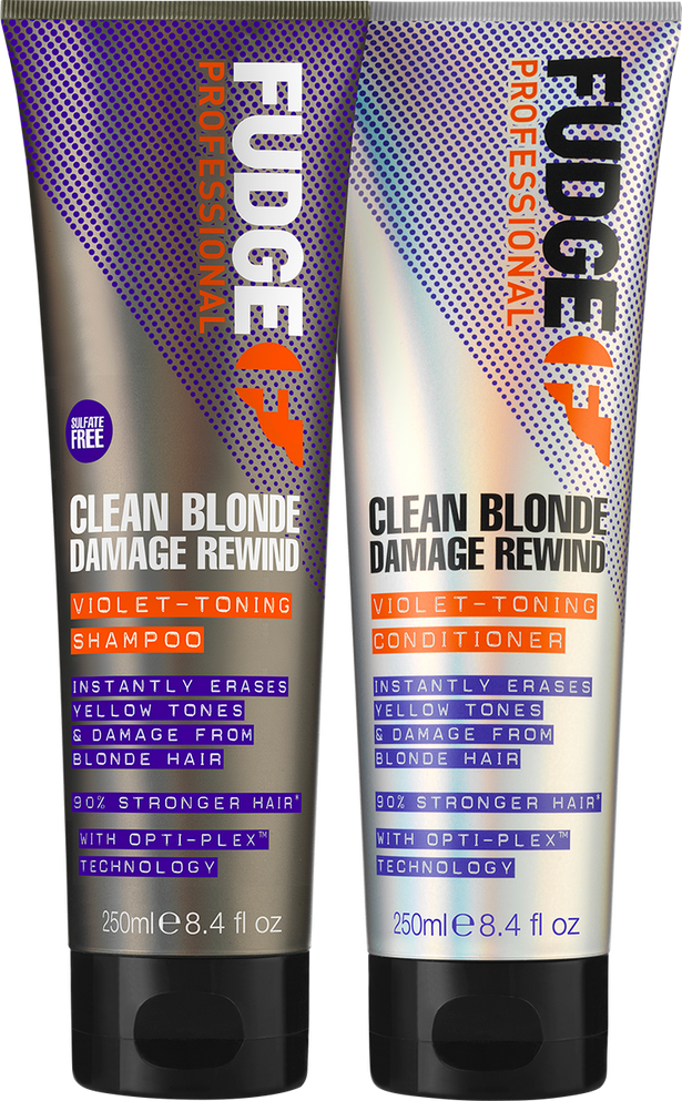 Fudge Clean Blonde Damage Rewind Toning Violet Duo - 2 x 250ml