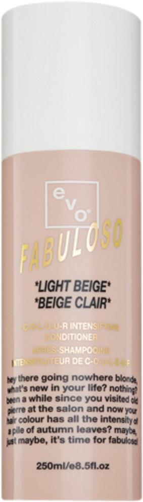 Evo Fabuloso Light Beige Colour Intensifying Conditioner - 250ml