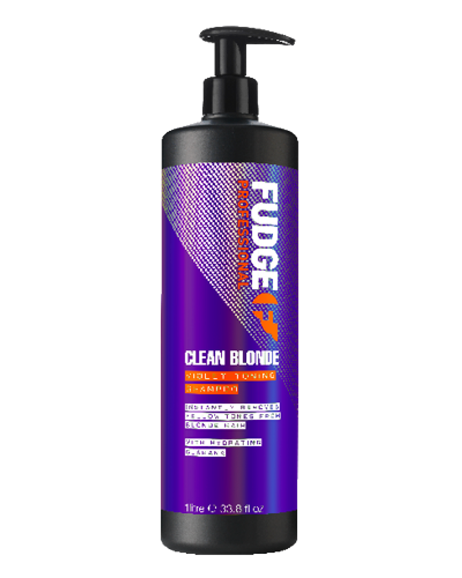 Fudge Clean Blonde Violet Toning Purple Shampoo - 1 Litre