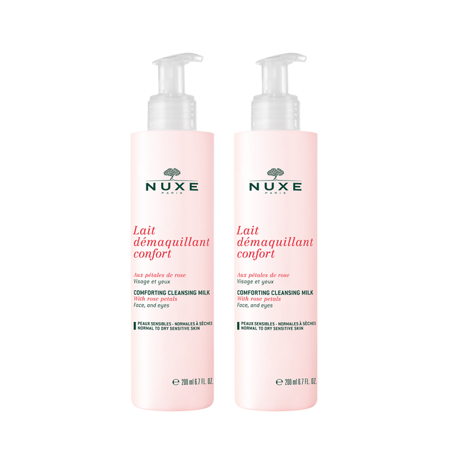 Nuxe Comforting cleansing milk with rose petals Duo