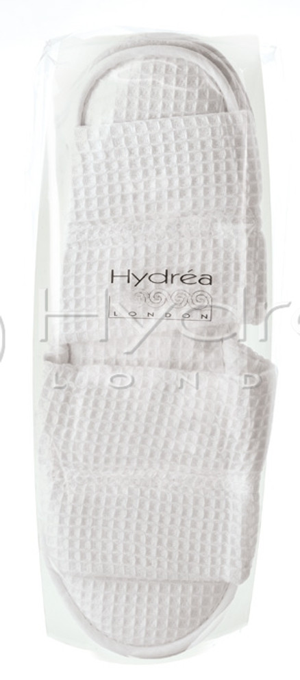 Natural Bath Sponge White Waffle Cotton Spa Slippers