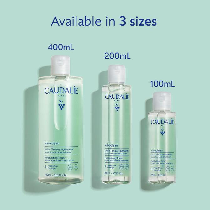 Caudalie Vinoclean Moisturising Toner with Rose Water 400ml