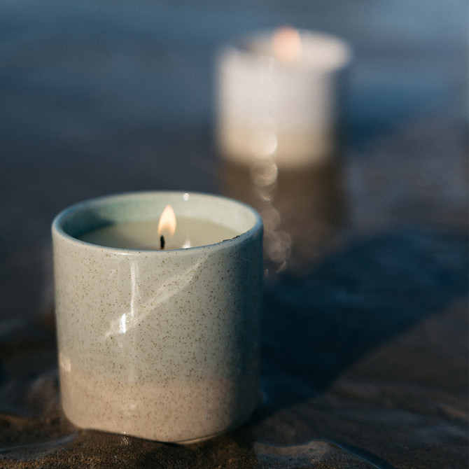 St Eval Wild Gorse Sea & Shore Light Blue Pot