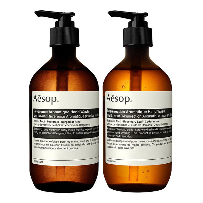 Aesop Reverence Aromatique + Resurrection Aromatique Hand Wash 500ml Duo