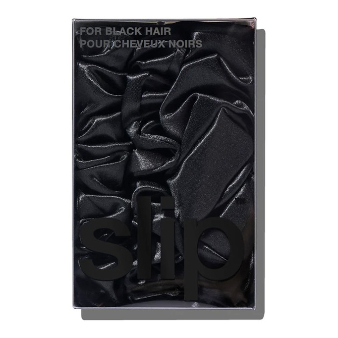Slip Pure Silk Back to Basics Assorted Scrunchie Set Black
