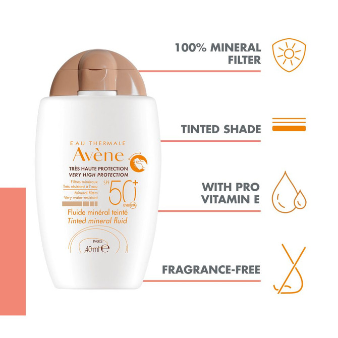 Avene Tinted Mineral Fluid SPF50