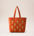 Elizabeth Scarlett Golden Elephants Rust Velvet Tote Bag