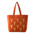 Elizabeth Scarlett Golden Elephants Rust Velvet Tote Bag