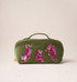 Elizabeth Scarlett Wild Tiger Fern Green Velvet Open Flat Makeup Bag