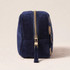 Elizabeth Scarlett Gold Palm Velvet Makeup Bag - Navy