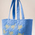 Elizabeth Scarlett Turtle Conservation Caribbean Blue Velvet Tote Bag