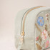 Elizabeth Scarlett Pressed Flowers Velvet Sage Makeup Bag