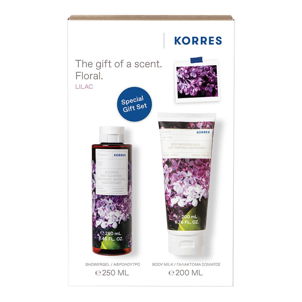 Vakman tekort delicatesse Korres Lilac Showergel & Body Milk Set | Bath & Unwind | Official Stockist