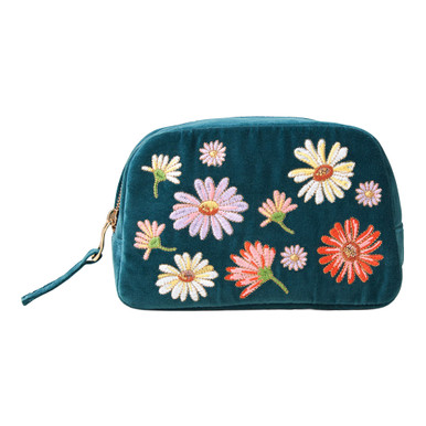 Elizabeth Scarlett Wild Flower Rich Blue Cosmetics Bag | Bath
