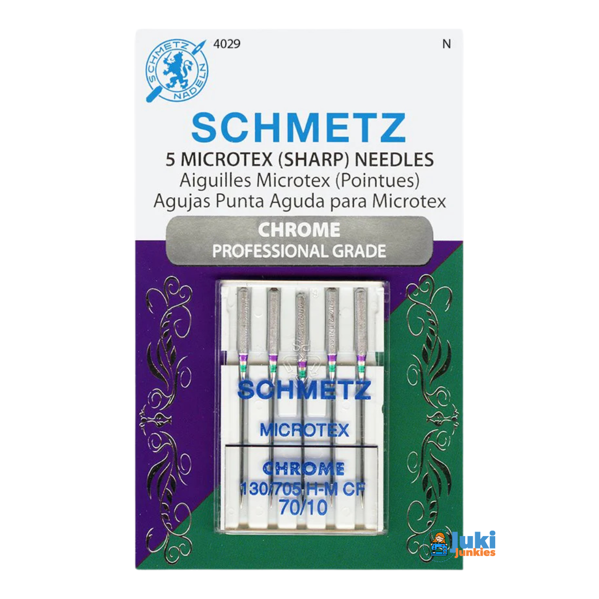 Schmetz Microtex (Sharp) Chrome Needles 5 Pack Schmetz Microtex (Sharp) Chrome Needles 5 Pack