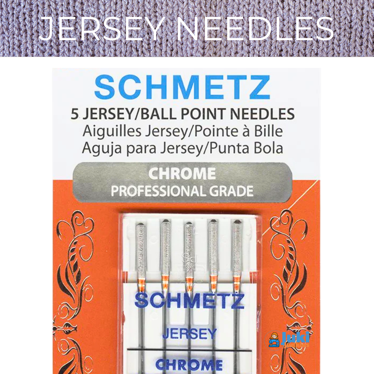 Schmetz Jersey/Ballpoint Chrome Needles 5 Pack