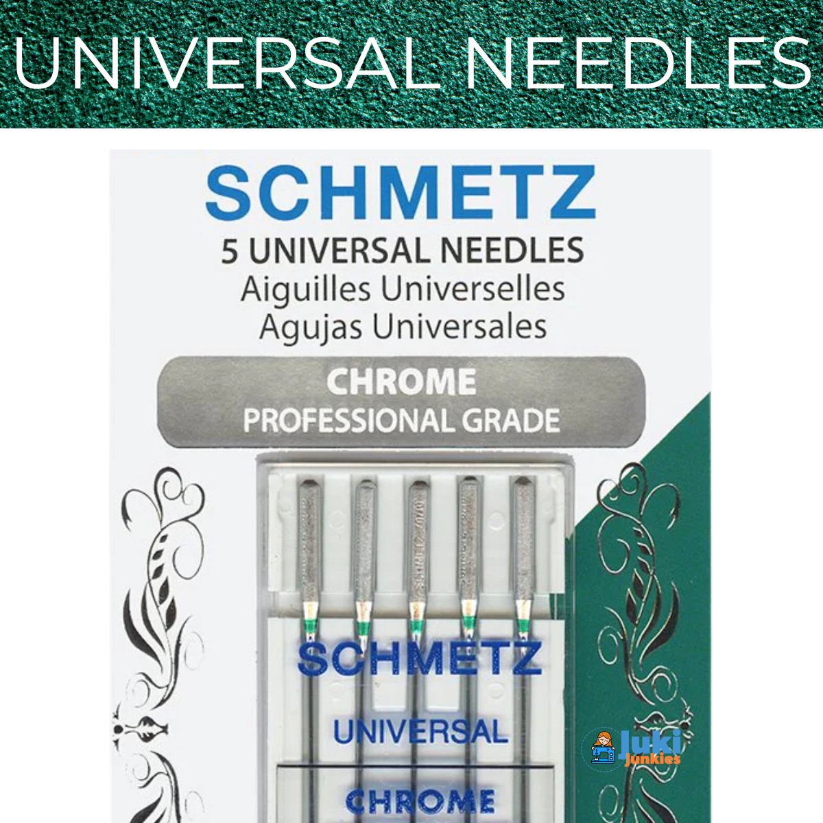 Schmetz Universal Chrome Needles 5 Pack