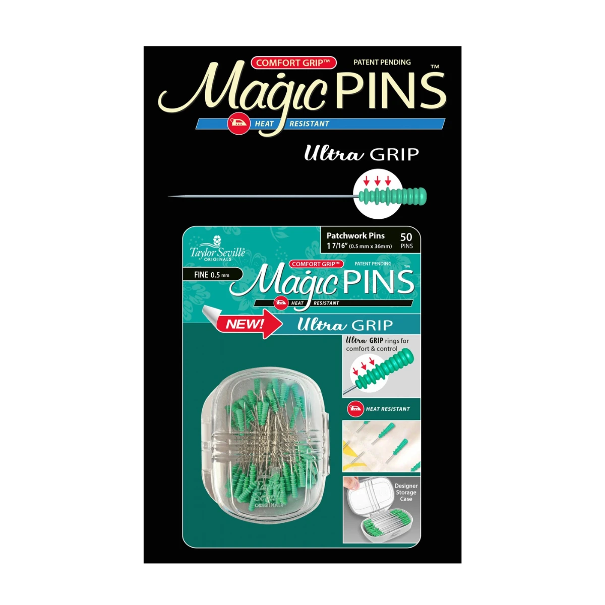 Magic Patchwork Pins Fine 50pc