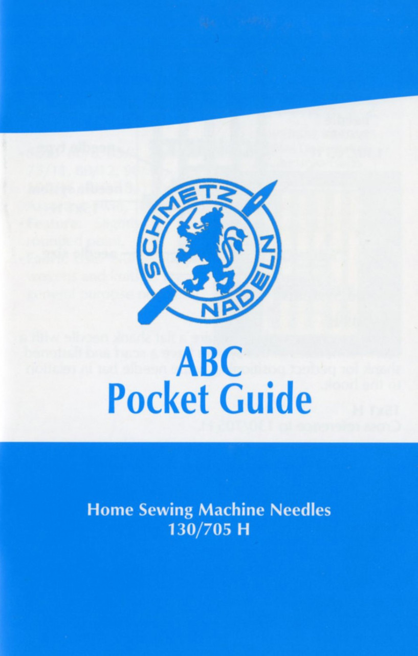Schmetz Sewing Machine Needle ABC Pocket Guide - Juki Junkies