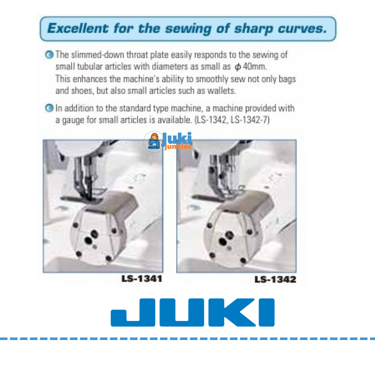 Juki LS-1341 Cylinder Bed Industrial Sewing Machine With Servo