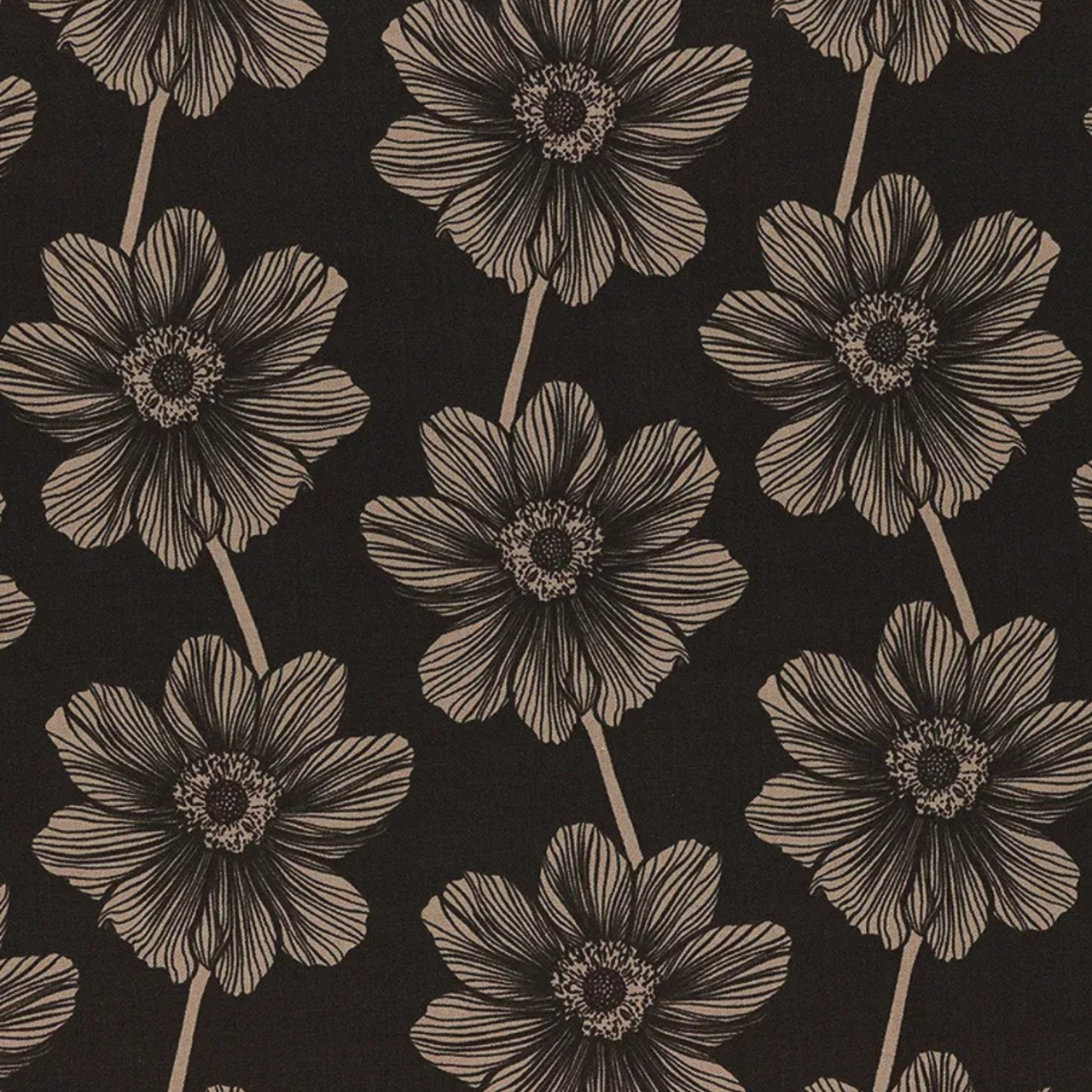 Anemone in Silvertone - Indelible Ink Yardage