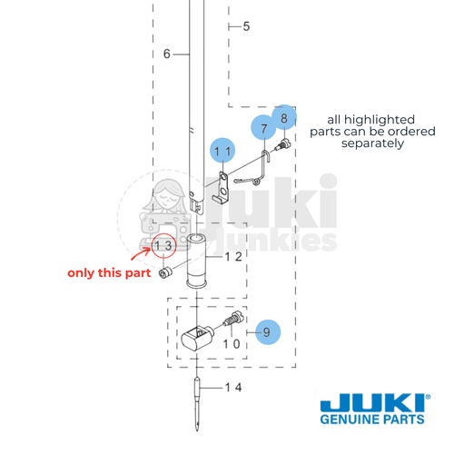 Screw (M4x0.7 L=4) for Juki Machines #SM8040402TP