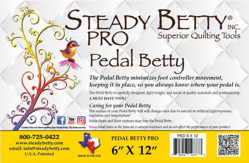 Pedal Betty Pro 6 x12 inches, package cover page