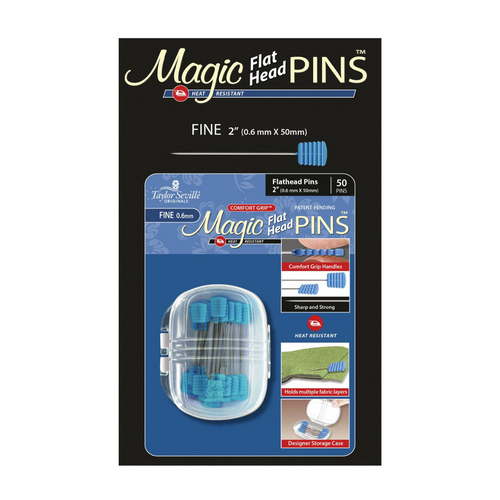 Magic Flat Head Pins Fine 50pc