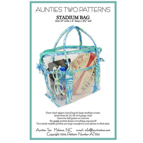 The Stadium Bag by Aunties Two Patterns