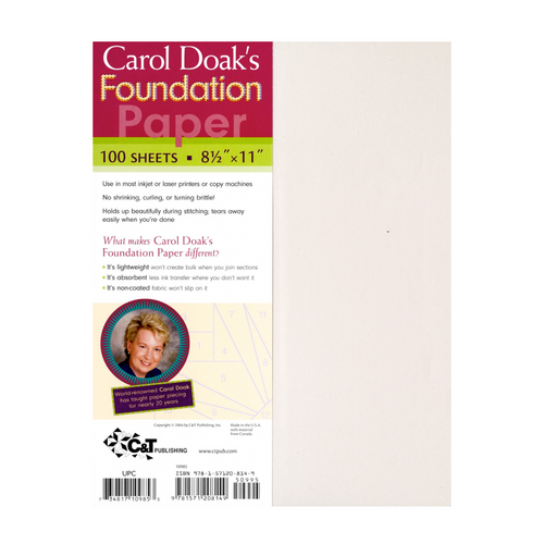 Carol Doak Foundation Paper 8 1/2" x 11"