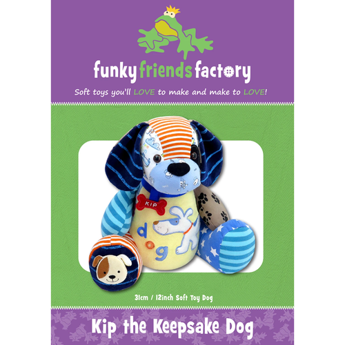 Kip The Keepsake Dog Pattern Front by Funky Friends Factory