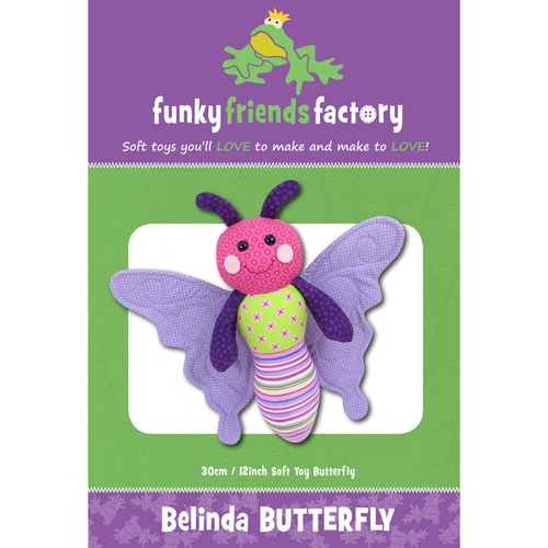Cover page for Belinda Butterfly Pattern by Funky Friends Factory