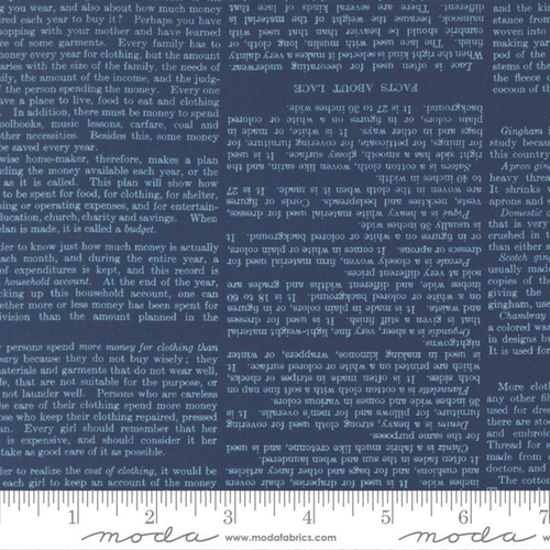 Text in Midnight - Paper Hamlet Yardage