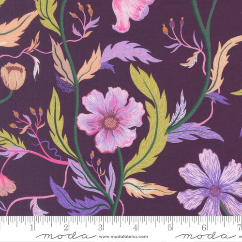 Floral in Plum - Floral Fondant Yardage