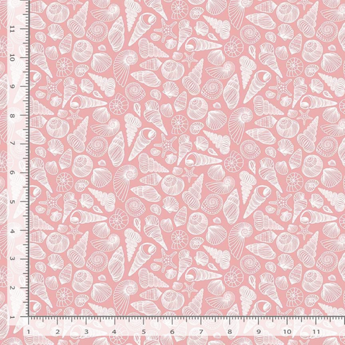 Shell Yeah! in Salmon - Wanderlust Yardage
